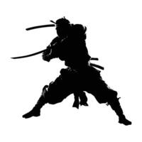 Ninja Kämpfer Grafik Silhouette . vektor