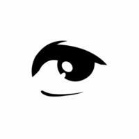 Auge Symbol Logo auf Weiß Hintergrund. Abziehbild Stammes- tätowieren Design. Schablone eben Abziehbild Illustration vektor