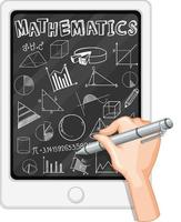 Handschrift mathematische Formel auf Tafel vektor