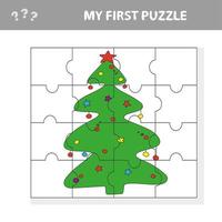 Puzzle Weihnachtsbaum - Vektor-Illustration vektor