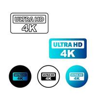 abstrakte Ultra-HD-4k-Symbolillustration vektor