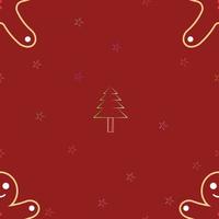 Weihnachts-Wiederholungsmuster mit Lebkuchensternen und Weihnachtsbaum, handgezeichnetem Vektormuster für Textilien, Geschenkpapier, Stoff, Webhintergrund und Verpackung. vektor