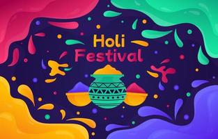 Hintergrund des bunten Holi-Festivals vektor