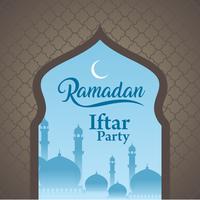 Ramadan Kareem Greeting Card und Hintergrund islamisch mit arabischem Muster vektor