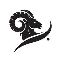 Silhouette von ein RAM, Widder, Tierkreis Zeichen vektor