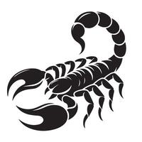 silhuett av en skorpion, skorpion, zodiaken tecken vektor