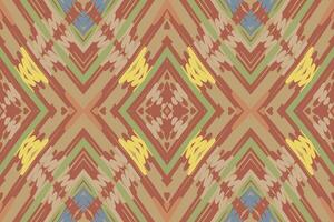 Punjabi Muster nahtlos einheimisch amerikanisch, Motiv Stickerei, Ikat Stickerei Design zum drucken Tapisserie Blumen- Kimono wiederholen Muster Schnürung Spanisch Motiv vektor