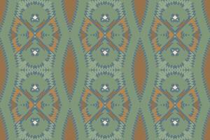 platz Muster nahtlos skandinavisch Muster Motiv Stickerei, Ikat Stickerei Design zum drucken Schal Hijab Muster Kopftuch Ikat Seide kurti Modell- Mogul Muster vektor