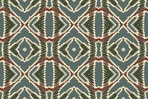 Banarasi Muster nahtlos Bandana drucken Seide Motiv Stickerei, Ikat Stickerei Design zum drucken Muster Jahrgang Blume Volk navajo Patchwork Muster vektor