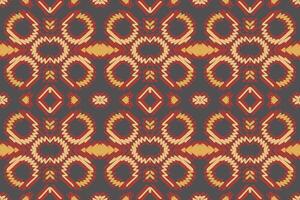 Banarasi Muster nahtlos Bandana drucken Seide Motiv Stickerei, Ikat Stickerei Design zum drucken Zahl Stammes- Tinte auf Stoff Patola Sari vektor