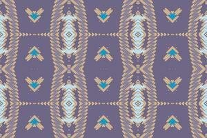 Banarasi Muster nahtlos australisch Ureinwohner Muster Motiv Stickerei, Ikat Stickerei Design zum drucken skandinavisch Muster Saree ethnisch Geburt Zigeuner Muster vektor