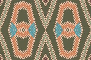 Motiv Folklore Muster nahtlos skandinavisch Muster Motiv Stickerei, Ikat Stickerei Design zum drucken Muster Jahrgang Blume Volk navajo Patchwork Muster vektor