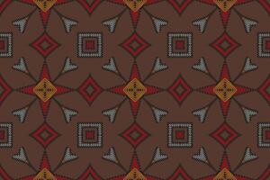 nordisch Muster nahtlos Bandana drucken Seide Motiv Stickerei, Ikat Stickerei Design zum drucken Krawatte Färberei Kissenbezug Sambal puri kurti Mogul die Architektur vektor