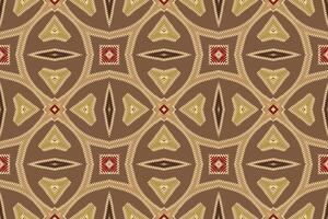 nordisch Muster nahtlos australisch Ureinwohner Muster Motiv Stickerei, Ikat Stickerei Design zum drucken einheimisch Kunst Ureinwohner Kunst Muster Blumen- kurti Mogul Rand vektor