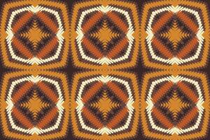 navajo Muster nahtlos Bandana drucken Seide Motiv Stickerei, Ikat Stickerei Design zum drucken skandinavisch Muster Saree ethnisch Geburt Zigeuner Muster vektor