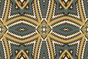 Barock Muster nahtlos Bandana drucken Seide Motiv Stickerei, Ikat Stickerei Design zum drucken Rand Stickerei uralt Ägypten vektor