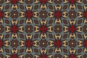 Buchara Muster nahtlos skandinavisch Muster Motiv Stickerei, Ikat Stickerei Design zum drucken australisch Vorhang Muster geometrisch Kissen Modell- kurti Mogul Blumen vektor