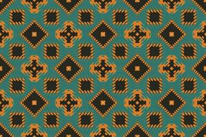 peruanisch Muster nahtlos Bandana drucken Seide Motiv Stickerei, Ikat Stickerei Design zum drucken Rand Stickerei uralt Ägypten vektor