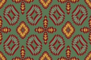 Salwar Muster nahtlos Bandana drucken Seide Motiv Stickerei, Ikat Stickerei Design zum drucken Schal Hijab Muster Kopftuch Ikat Seide kurti Modell- Mogul Muster vektor