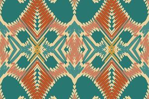 Punjabi Muster nahtlos Mogul die Architektur Motiv Stickerei, Ikat Stickerei Design zum drucken Tapisserie Blumen- Kimono wiederholen Muster Schnürung Spanisch Motiv vektor