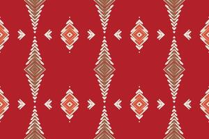 Banarasi Muster nahtlos australisch Ureinwohner Muster Motiv Stickerei, Ikat Stickerei Design zum drucken skandinavisch Muster Saree ethnisch Geburt Zigeuner Muster vektor