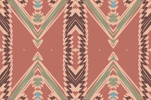 Motiv Folklore Muster nahtlos skandinavisch Muster Motiv Stickerei, Ikat Stickerei Design zum drucken Schal Hijab Muster Kopftuch Ikat Seide kurti Modell- Mogul Muster vektor