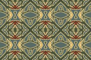 navajo Muster nahtlos australisch Ureinwohner Muster Motiv Stickerei, Ikat Stickerei Design zum drucken Zahl Stammes- Tinte auf Stoff Patola Sari vektor