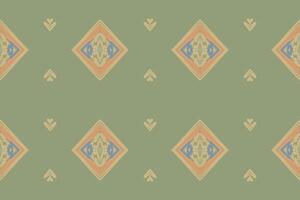 Barock Muster nahtlos Bandana drucken Seide Motiv Stickerei, Ikat Stickerei Design zum drucken Tapisserie Blumen- Kimono wiederholen Muster Schnürung Spanisch Motiv vektor