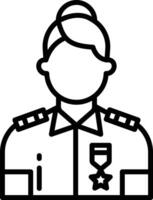 Polizei Frau Gliederung Illustration vektor