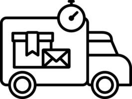 Paket ausdrücken LKW Gliederung Illustration vektor