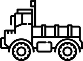 Militär- Fahrzeug Gliederung Illustration vektor