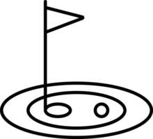 Golf Gliederung Illustration vektor