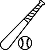 Baseball Schläger Gliederung Illustration vektor