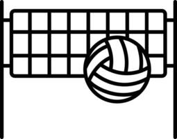 Volley Ball Gliederung Illustration vektor