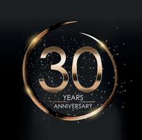 Vorlage Logo 30 Jahre Jubiläumsvektorillustration vektor
