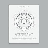 heilig Geometrie lineart gestalten Poster Flyer vektor