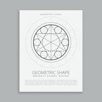 helig geometri linjekonst form affisch flygblad vektor