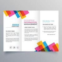 färgrik Ränder företag trifold broschyr layour mall för din varumärke vektor