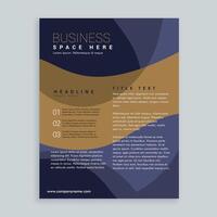 stilvoll braun und Blau Broschüre Flyer Design im a4 Größe vektor