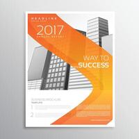 Geschäft Broschüre Design mit Orange wellig gestalten vektor