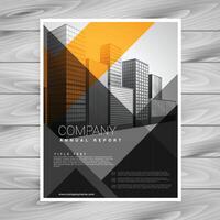 abstrakt orange svart företag broschyr design vektor