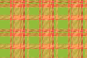 Vorhang Textil- Stoff, Veranstaltung Hintergrund nahtlos Muster. Arabisch Textur Plaid Tartan prüfen im Grün und Orange Farben. vektor