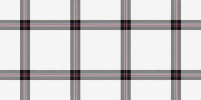 Verpackung Hintergrund prüfen nahtlos, das Erntedankfest Textur Stoff. Hut Plaid Tartan Textil- Muster im Weiß und schwarz Farben. vektor