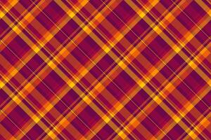 Tartan prüfen Stoff von Hintergrund Textur mit ein Textil- Muster Plaid nahtlos. vektor