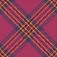 Diamant Plaid nahtlos Textur, Seide Muster Textil- . Neu Stoff prüfen Tartan Hintergrund im Rosa und Blau Farben. vektor