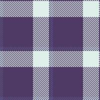 Stoff Muster von Textur Tartan Textil- mit ein nahtlos Plaid prüfen Hintergrund. vektor