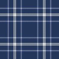 Plaid nahtlos Muster im Blau. prüfen Stoff Textur. Textil- drucken. vektor