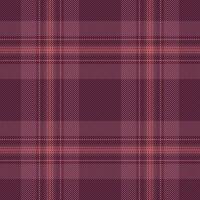 Kleidung Stoff Hintergrund nahtlos, 50er Jahre prüfen Tartan Plaid. Auswahl Textur Textil- Muster im rot und Rosa Farben. vektor