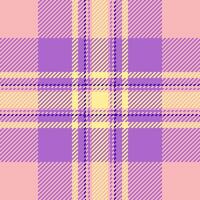 Plaid Textil- von Hintergrund Textur Stoff mit ein Muster Tartan nahtlos überprüfen. vektor