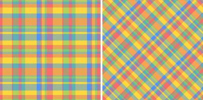 textur tyg sömlös av bakgrund kolla upp med en mönster pläd tartan textil. vektor